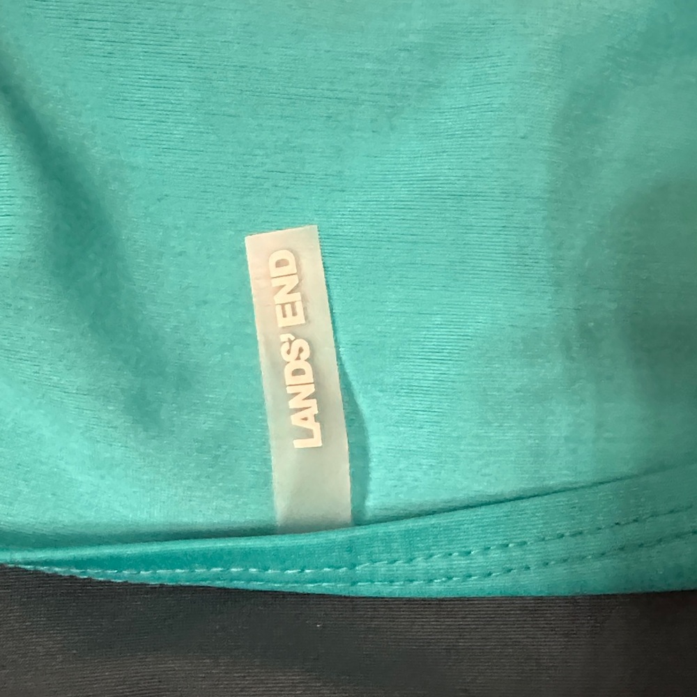 Lands End Turquoise to Teal One Piece Swimsuit - Picture 4 of 9